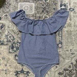 J.Crew Striped Off-Shoulder Bodysuit